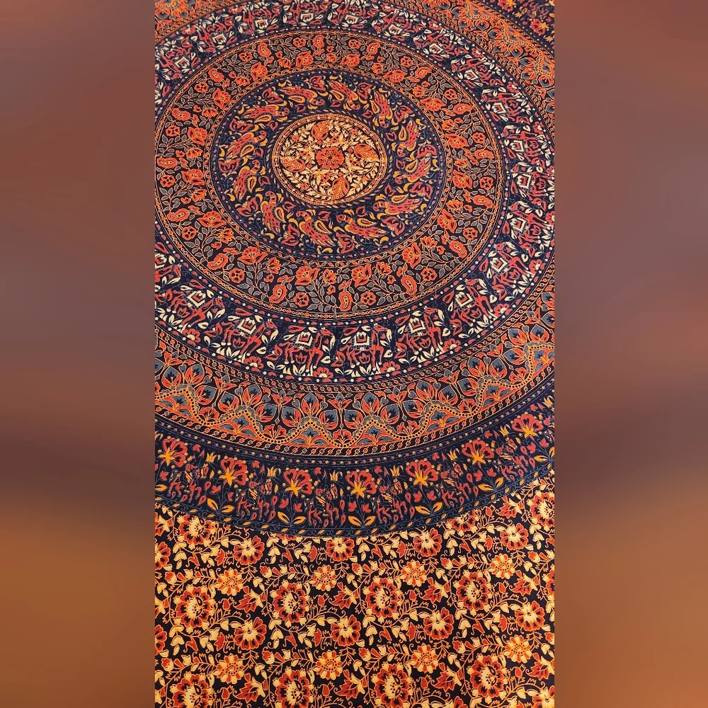 BUNDLE - Magical Thinking Medallion Tapestry + India Peacock Mandala Tapestry - Picture 4 of 8